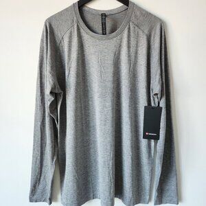 NWT LULULEMON SLTE/WHT Grey Metal Vent Tech LS Top Shirt 2.0 Men's XXL Orig Logo